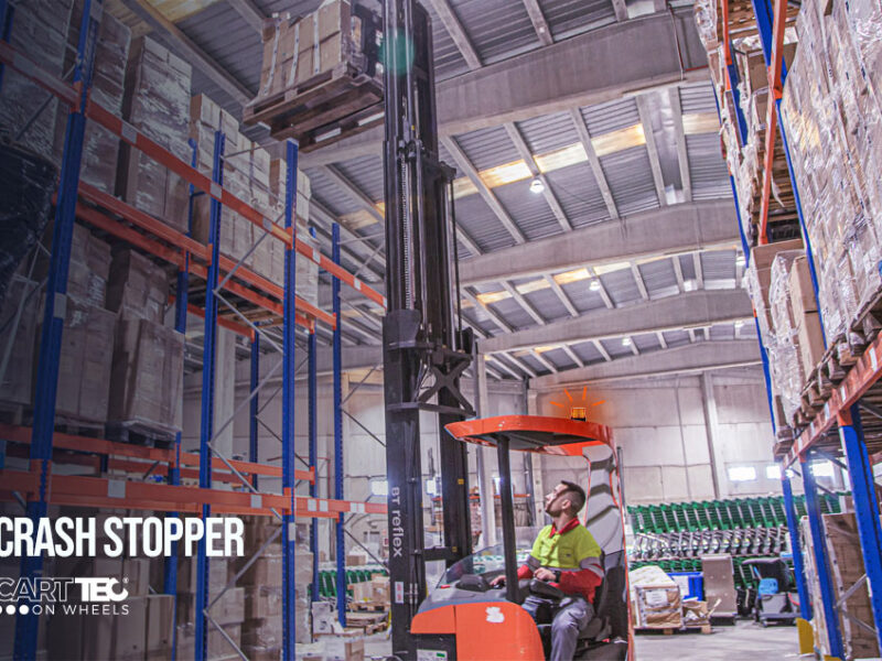 La solución para accidentes laborales en el sector logístico, Crash Stopper de Carttec.